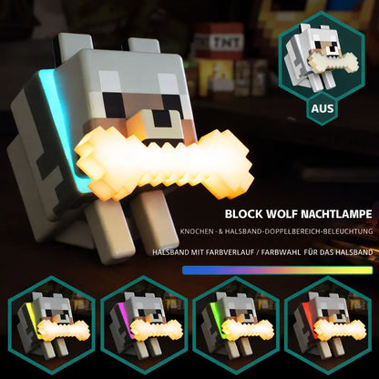 Cubernix™ Pixel Wolf Nachtlampe